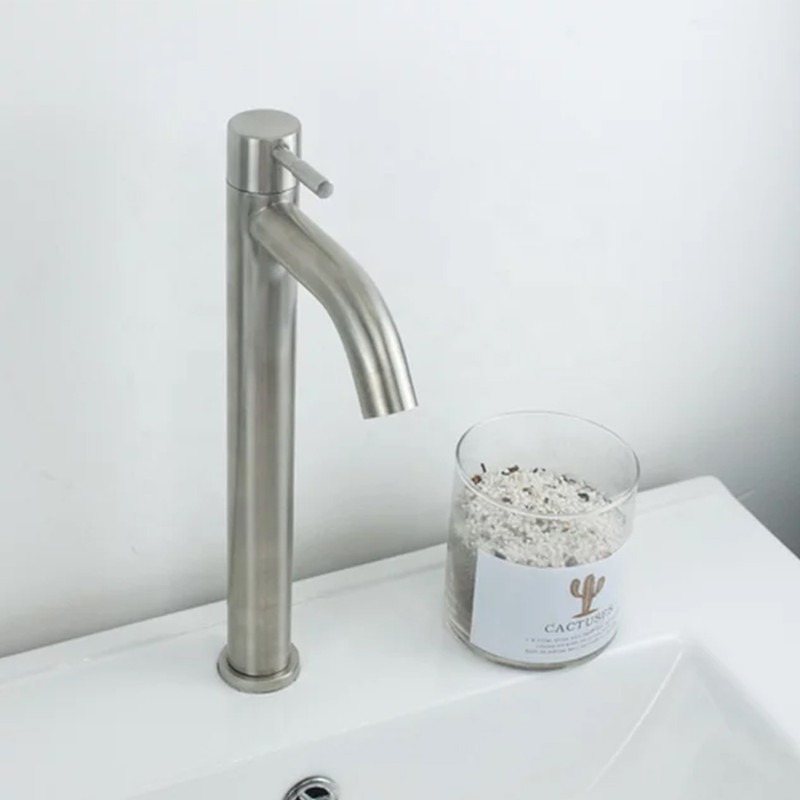 شیر روشویی مدل آب سرد استنلس استیل کد 304