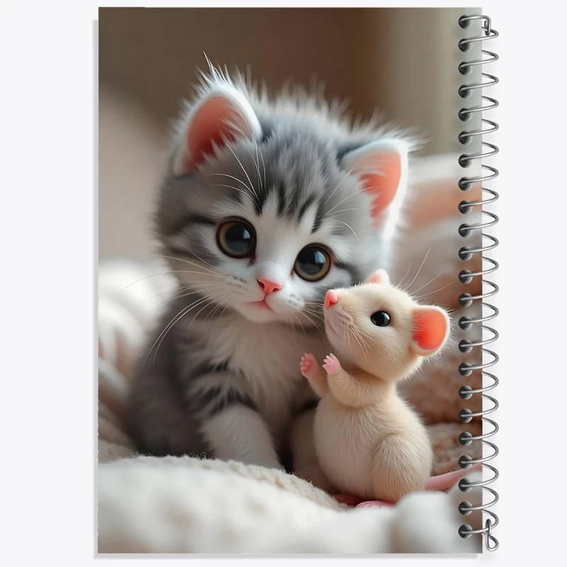 دفتر نقاشی 50 برگ خندالو طرح گربه بامزه کد N5139