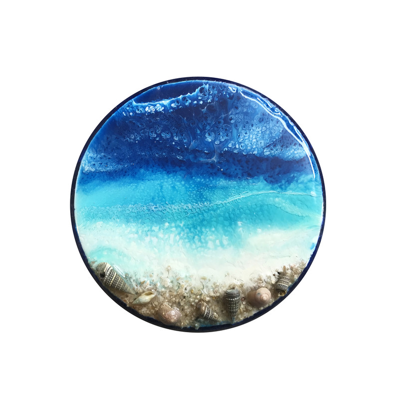 زیر لیوانی رزینی مدل دریا