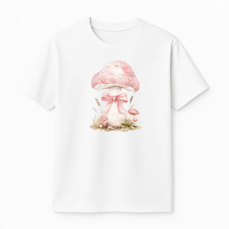تی‌شرت آستین کوتاه دخترانه مدل قارچ 