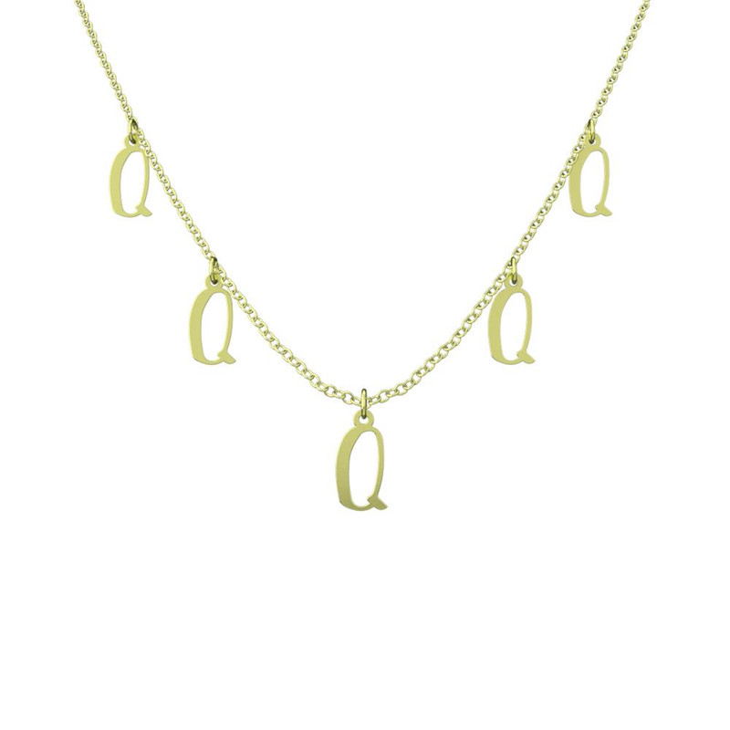 گردنبند طلا 18 عیار زنانه مدوپد مدل حرف Q کد RNA16825