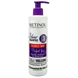 شامپو تثبیت کننده رنگ مو و ضد زردی ریتینول مدل Silver مناسب برای موهای رنگ شده حجم 300 میلی لیتر