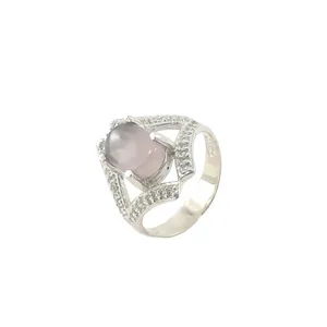 انگشتر نقره زنانه مدل سوسنی 