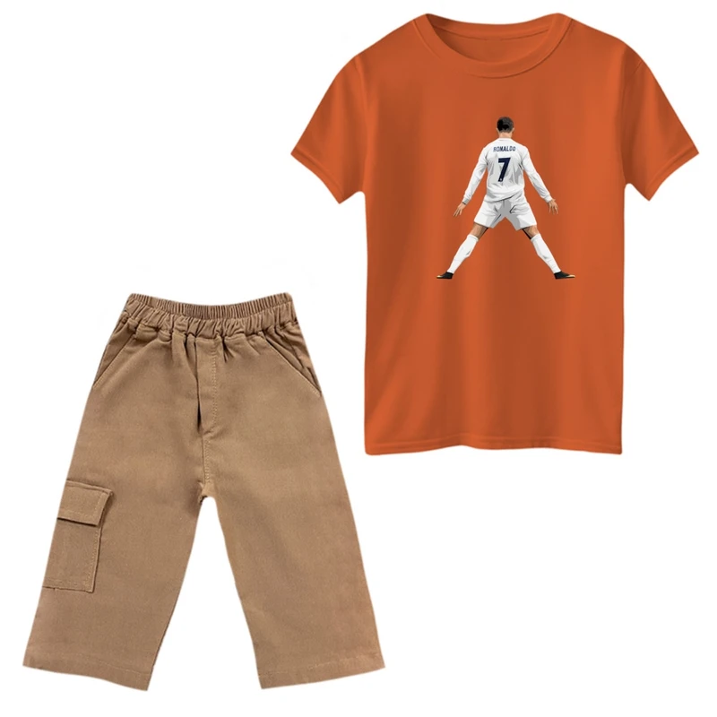 ست تی‌شرت و شلوارک پسرانه مدل رونالدو کد 1