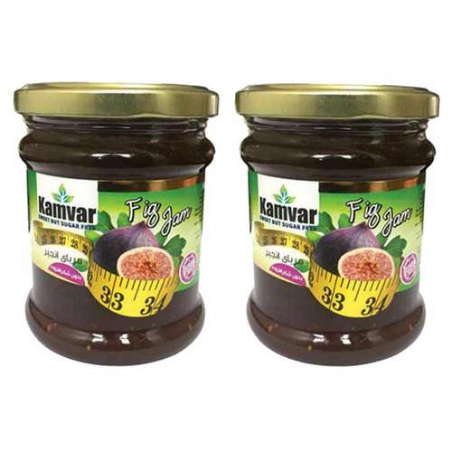 مربا انجیر رژیمی بدون شکر کامور - 280 گرم بسته 2 عددی