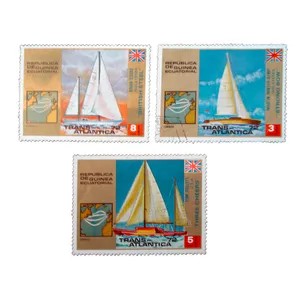 تمبر یادگاری مدل قایق کد bc-1860 مجموعه 3 عددی