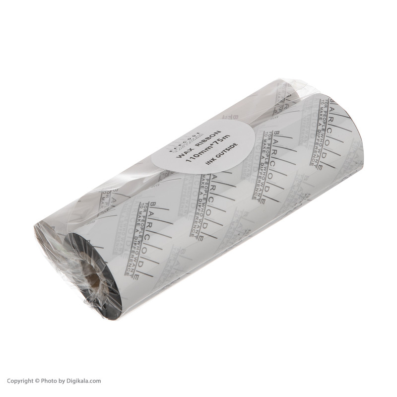 ریبون پرینتر لیبل زن بارکد مدل Wax110 mm x 75 m بسته 2 عددی