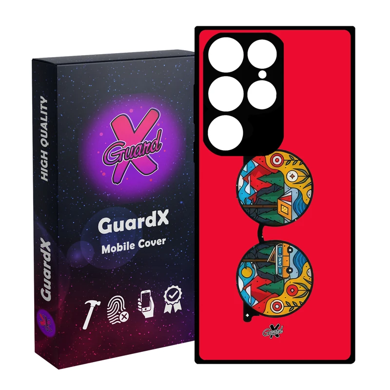 کاور گارد ایکس طرح عینک مدل Glass10638 مناسب برای گوشی موبایل سامسونگ Galaxy S24 Ultra