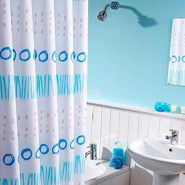 پرده حمام 240 × 200 رزین تاژ طرح Happy Holiday