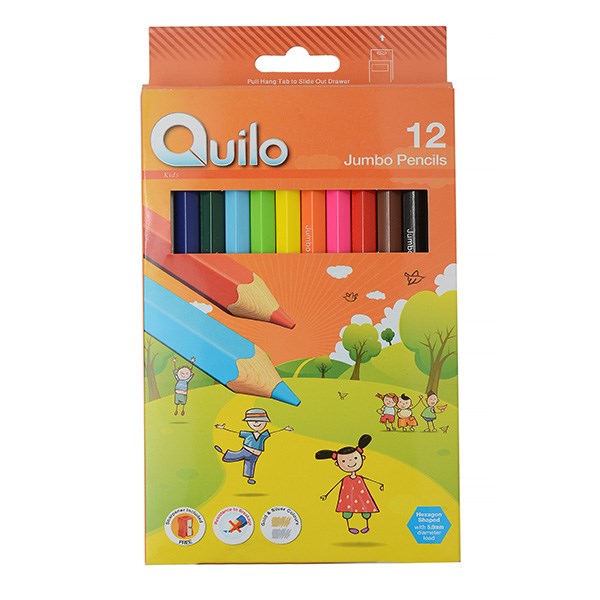 مداد رنگی 12 رنگ کوییلو مدل Jumbo کد 634012