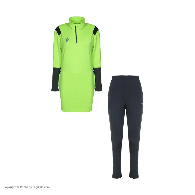 ست گرمکن و شلوار ورزشی زنانه مکرون مدل ترابوزان رنگ فسفری