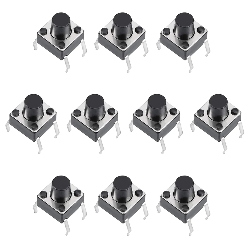 میکرو سوئیچ مدل Vertical-6×6×7-4P بسته 10 عددی