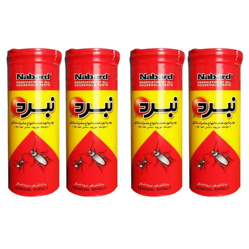 پودر حشره کش نبرد مدل Residual مجموعه 4 عددی حجم 150 گرم