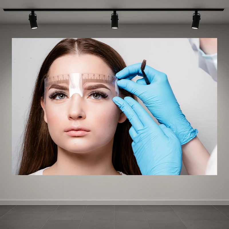 تابلو بوم طرح مخمل متخصص زیبایی مدل میکروپیگمنتیشن کد AR3059694