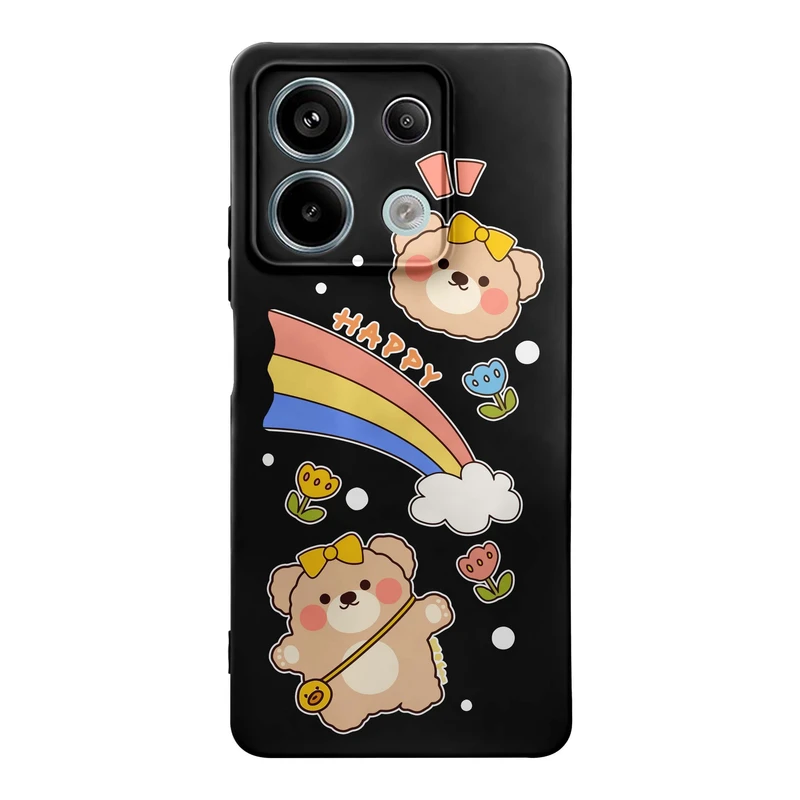 کاور قاب گارد طرح خرس رنگین کمان کد m10928 مناسب برای گوشی موبایل شیائومی Redmi Note 13 5G