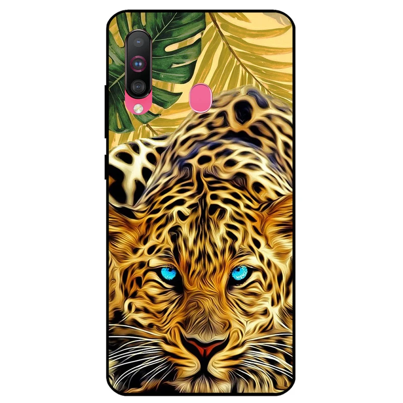 کاور مگافون طرح پلنگ مدل 7455 مناسب برای گوشی موبایل سامسونگ Galaxy A60 / M40         