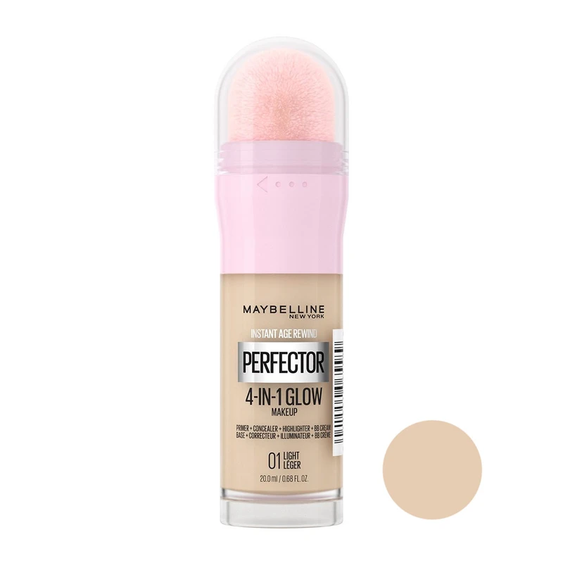 کرم پودر مایع میبلین مدل Perfector شماره 01 مناسب برای انواع پوست حجم 20 میلی لیتر