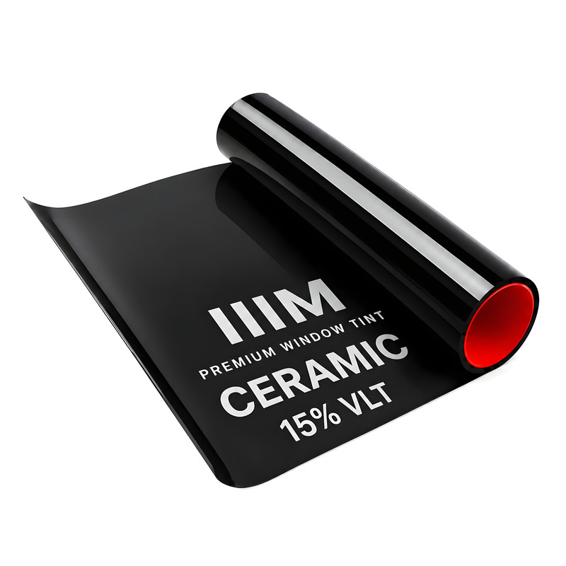 برچسب دودی شیشه خودرو تری ام مدل ضد خش 15 درصد کد iiim-ceramic-15 رول 4 متری
