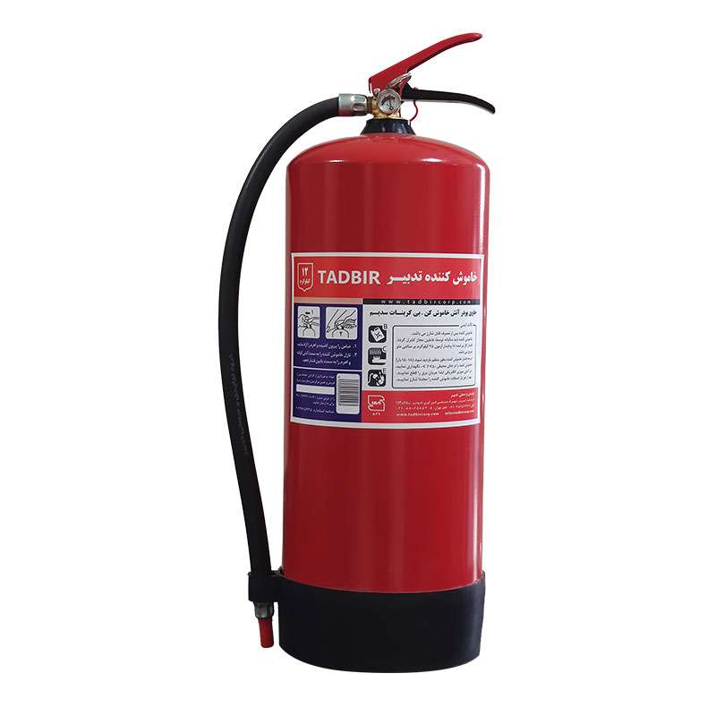 کپسول آتش نشانی پودر و گاز تدبیر مدل P12 وزن 12 کیلوگرم
