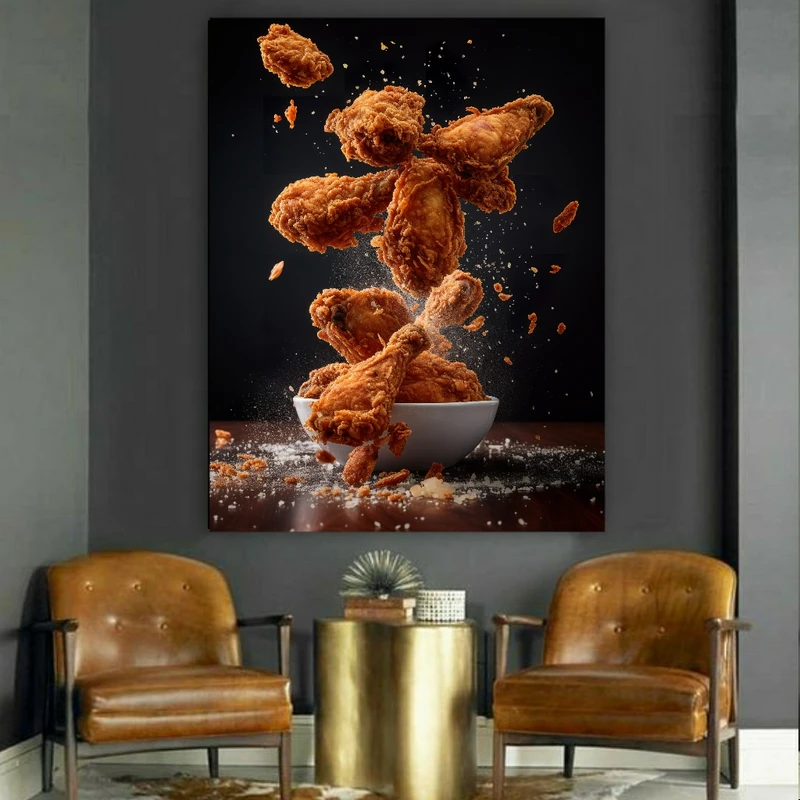 پوستر طرح مخمل مرغ سوخاری کد FP104927