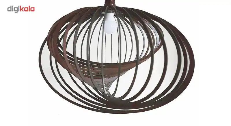 لوستر چوبی لوکس طلائی مدل Ellipse