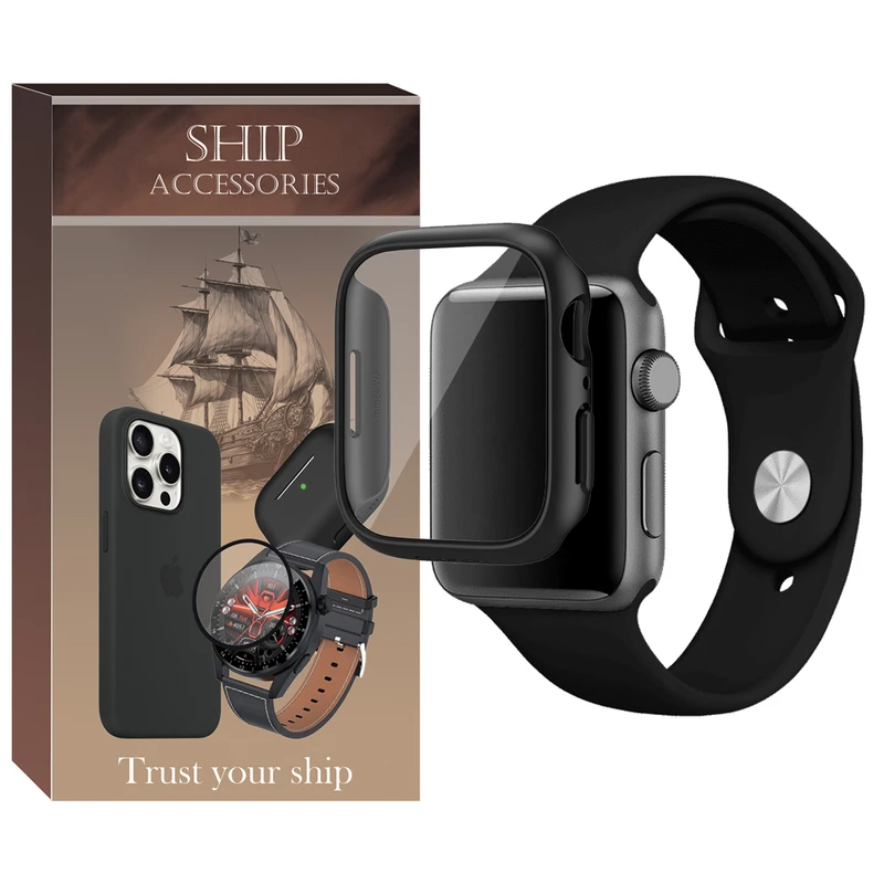 بند شیپ مدل Soft-Guard-SH مناسب برای اپل واچ سری 1/2/3 سایز 38 میلی متری به همراه کاور