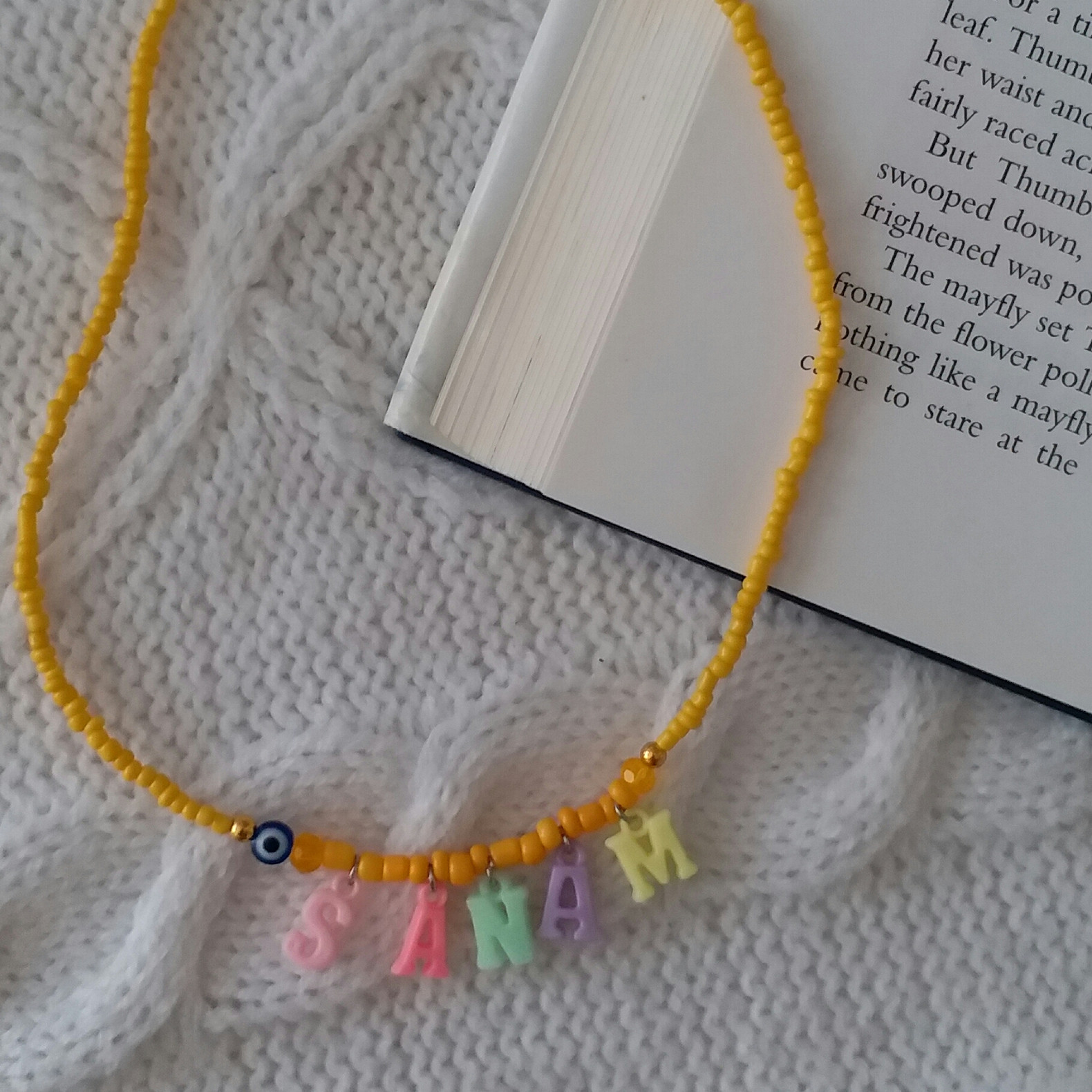 گردنبند دخترانه مدل تابستانی اسم صنم کد G215 گردنبند دخترانه مدل تابستانی اسم صنم کد G215