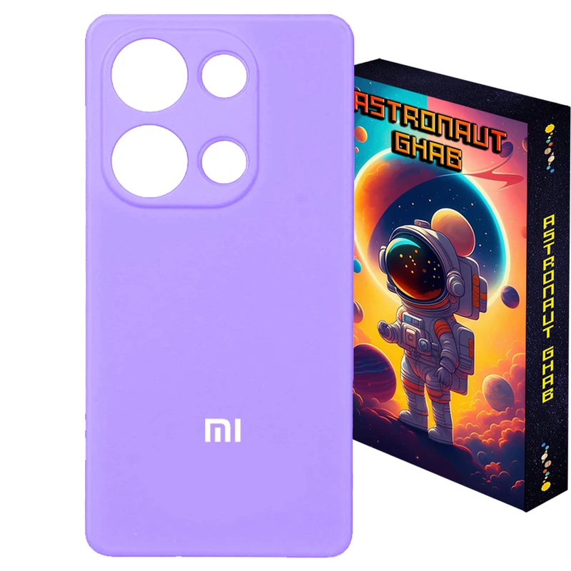 کاور استرونات قاب مدل سیلیکونی پاکنی اورج مناسب برای گوشی موبایل شیائومی Redmi Note 14S