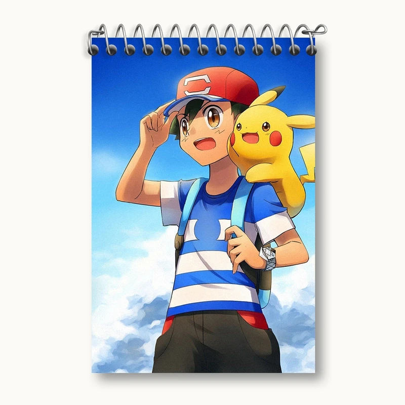 دفتر یادداشت 50 برگ خندالو مدل انیمه پوکمون (Pokemon) کد F1764