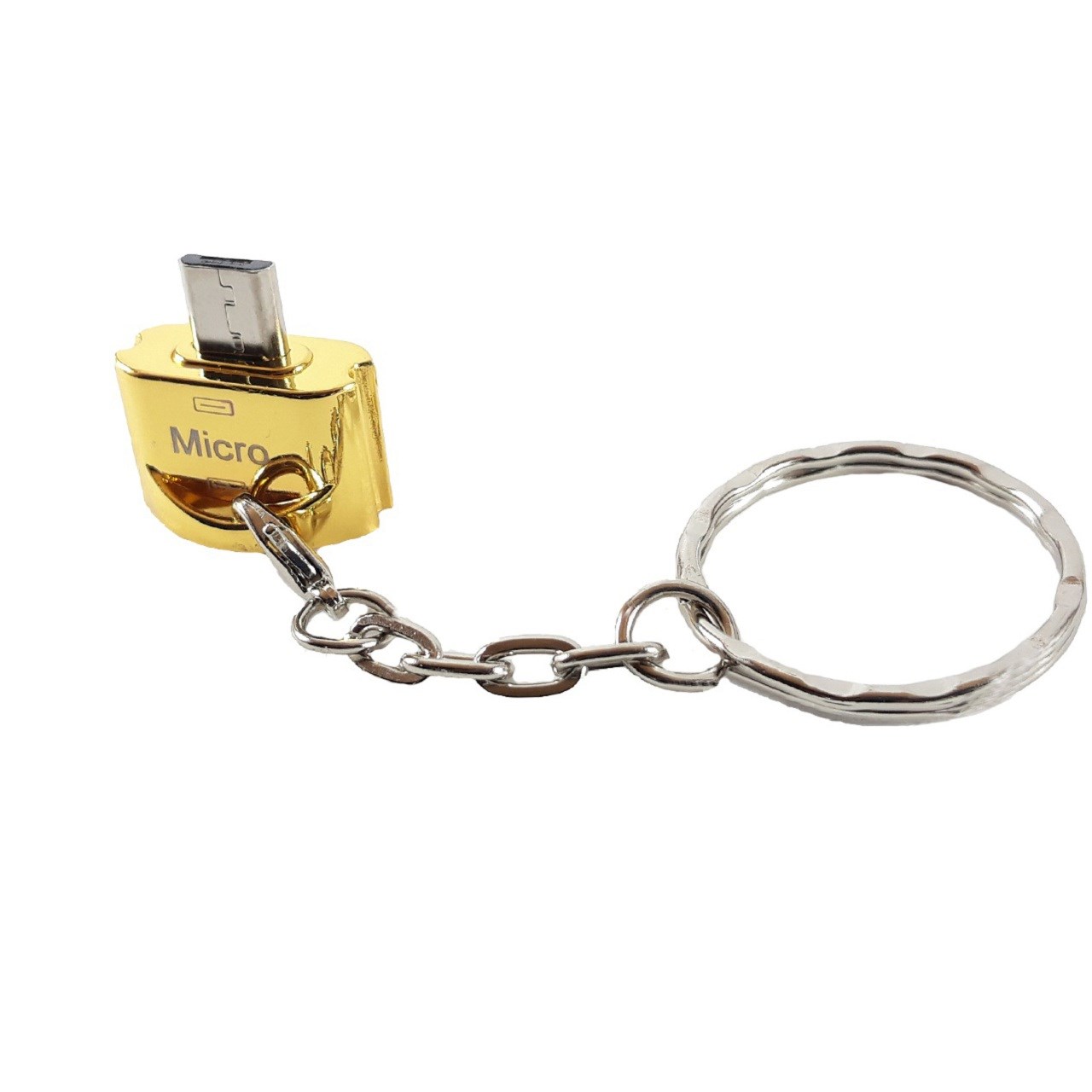 مبدل او تی جی USB به MicroUSB فلزی مدل Ring KeyChain