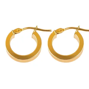 گوشواره  طلا 18 عیار گالری طلاچی مدل حلقه ای12