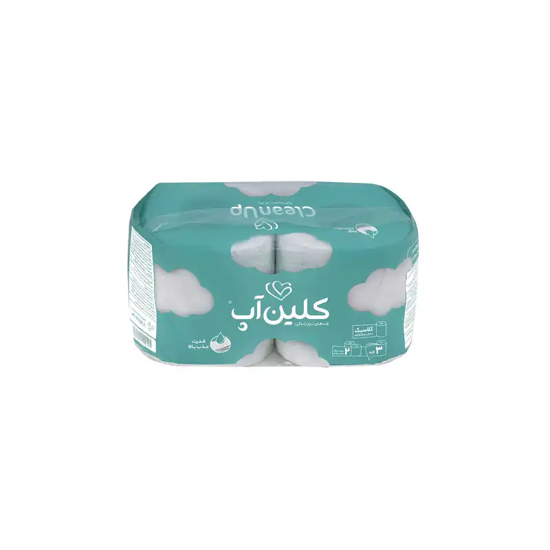 دستمال توالت کلین آپ مدل ابر بسته 2 عددی