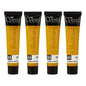 رنگ اکریلیک وستا مدل ochre 44 حجم 21 میلی لیتر  بسته 4 عددی