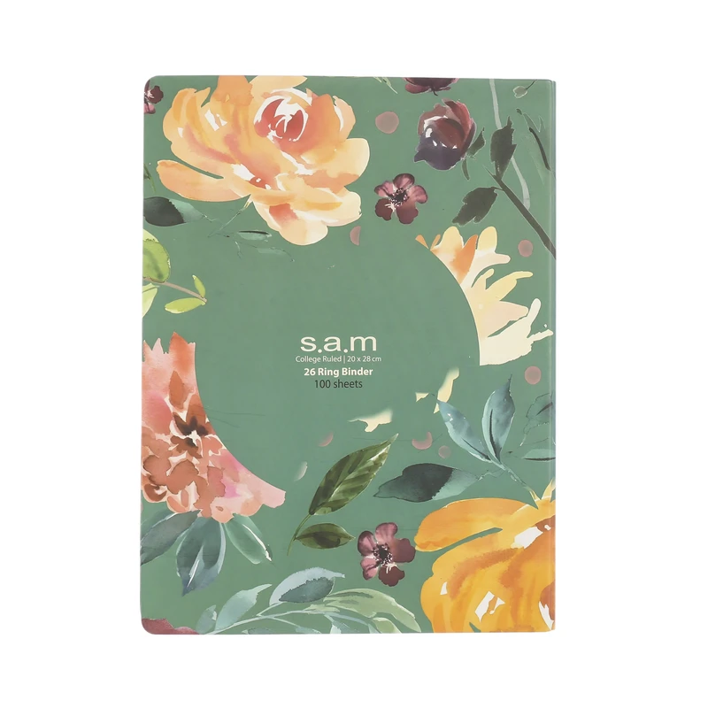 دفتر کلاسوری 100 برگ سم طرح Floral