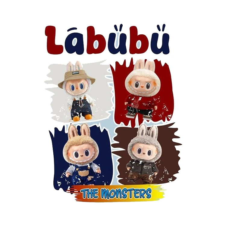 استیکر پارچه و لباس پاد آفرین مدل LABUBU کد 27