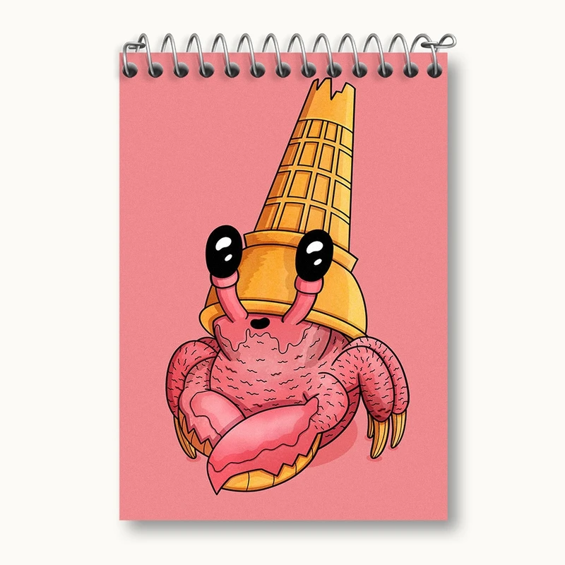 دفتر یادداشت 50 برگ خندالو مدل خرچنگ کد N1474