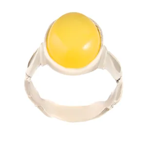 انگشتر نقره مردانه مدل سنگ عقیق یمنی رکاب دست ساز کد AM_2164