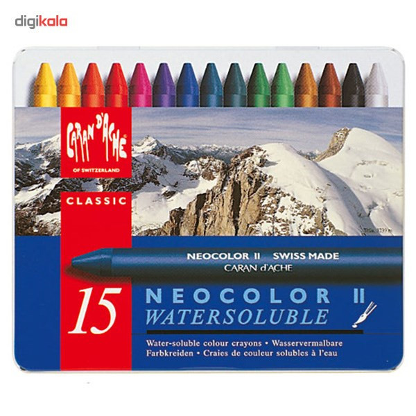 پاستل روغنی 15 رنگ Caran dAche سری Neocolor II مدل 315 پاستل روغنی 15 رنگ Caran d'Ache سری Neocolor II مدل 315