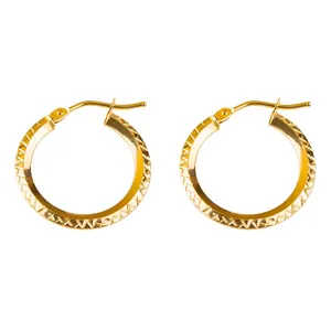 گوشواره طلا 18 عیار گالری طلاچی مدل حلقه ای10