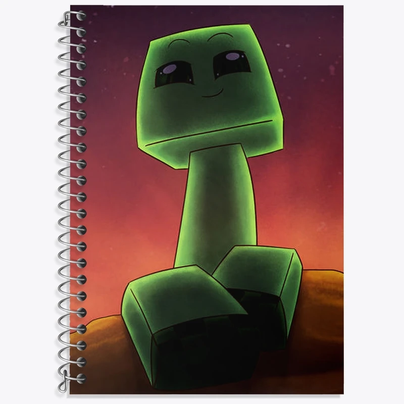 دفتر زبان 50 برگ خندالو مدل سه خط طرح ماینکرافت (Minecraft) کد N47