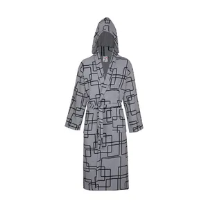 حوله پالتویی ارغوان مدل هندسی سایز 125