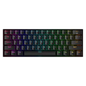 کیبورد گیمینگ ردراگون مدل DRACONIC K530 PRO، سوییچ مکانیکال قهوه‌ای، Tenkeyless، نورپردازی RGB