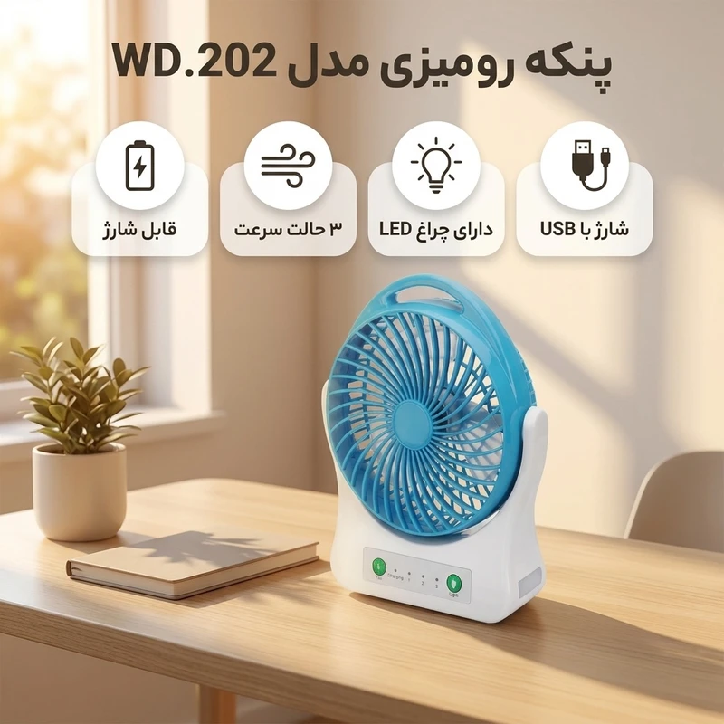 عکس شماره 2 : پنکه رومیزی مدل wd.202