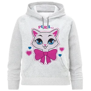 هودی دخترانه مدل گربه F1077