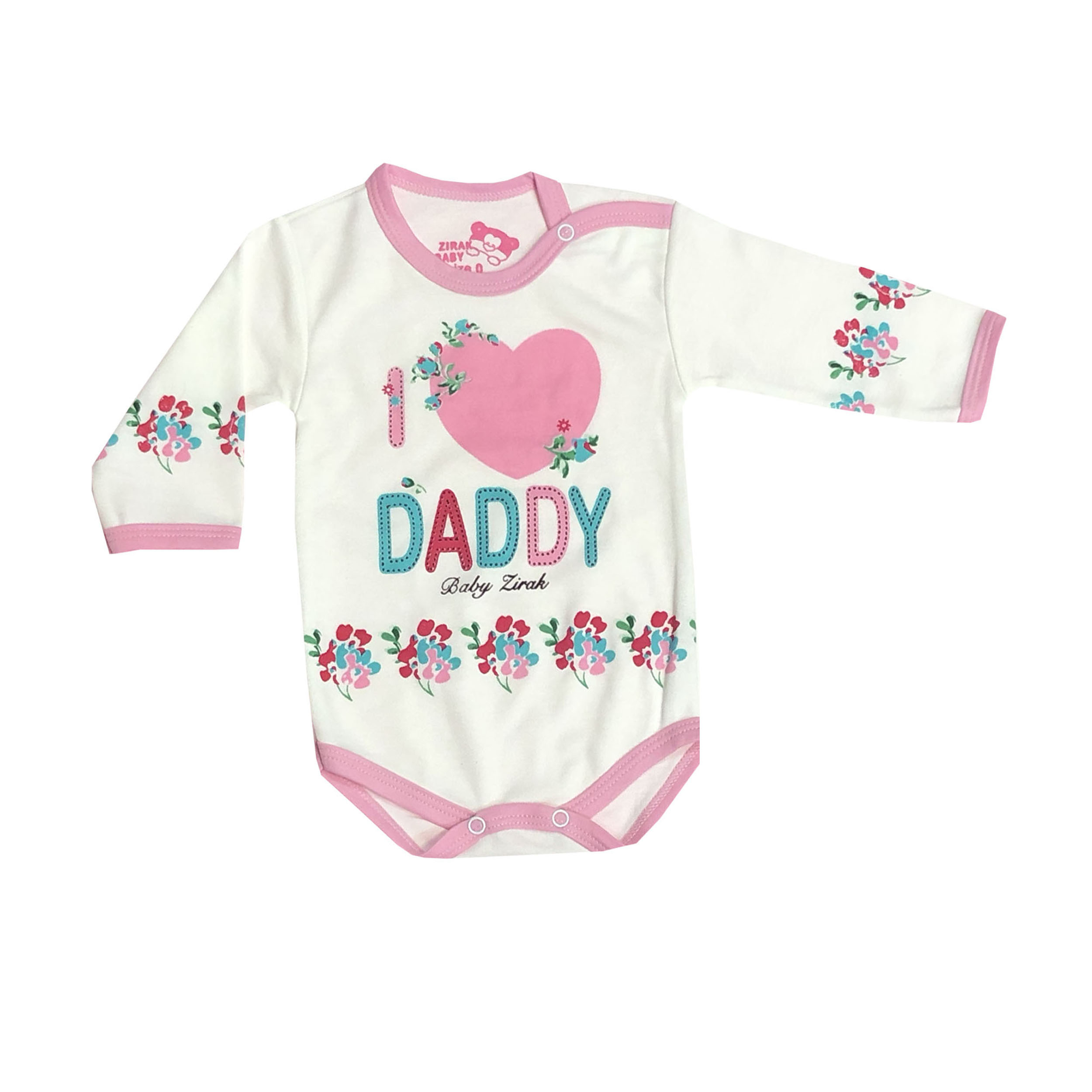 بادی آستین بلند نوزادی مدل love Dady