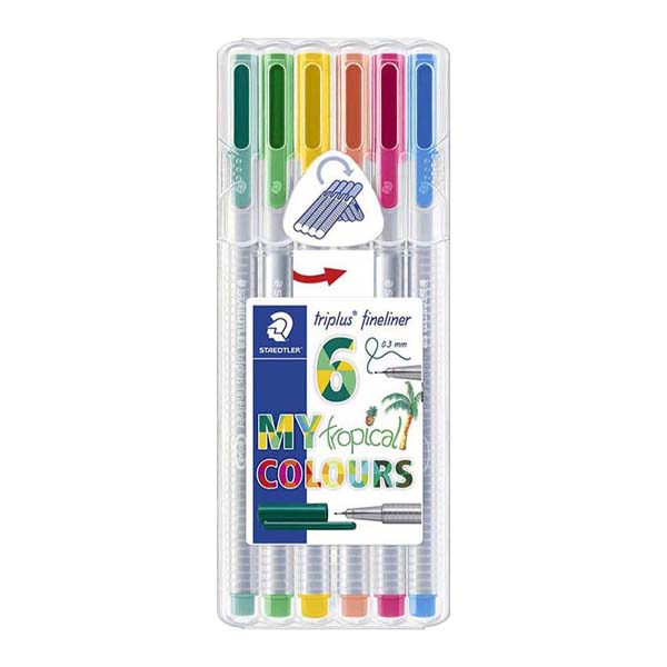 خودکار استدلر مدل MY TROPICAL COLOURS بسته 6 عددی