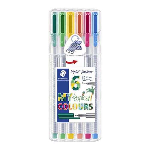 خودکار استدلر مدل MY TROPICAL COLOURS بسته 6 عددی