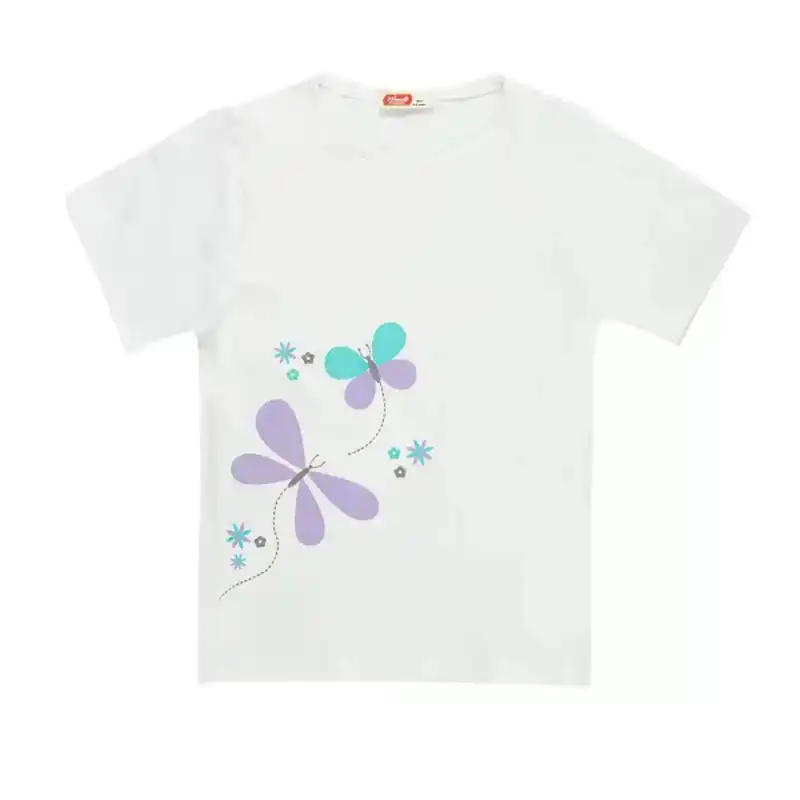 ست تی شرت و شلوارک دخترانه مدل MDSS-CG4172