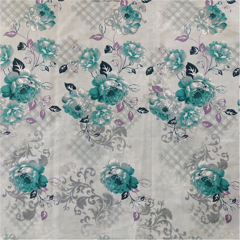 پارچه ملحفه عرض 2 متر مدل بوته 11197 رنگ سبز