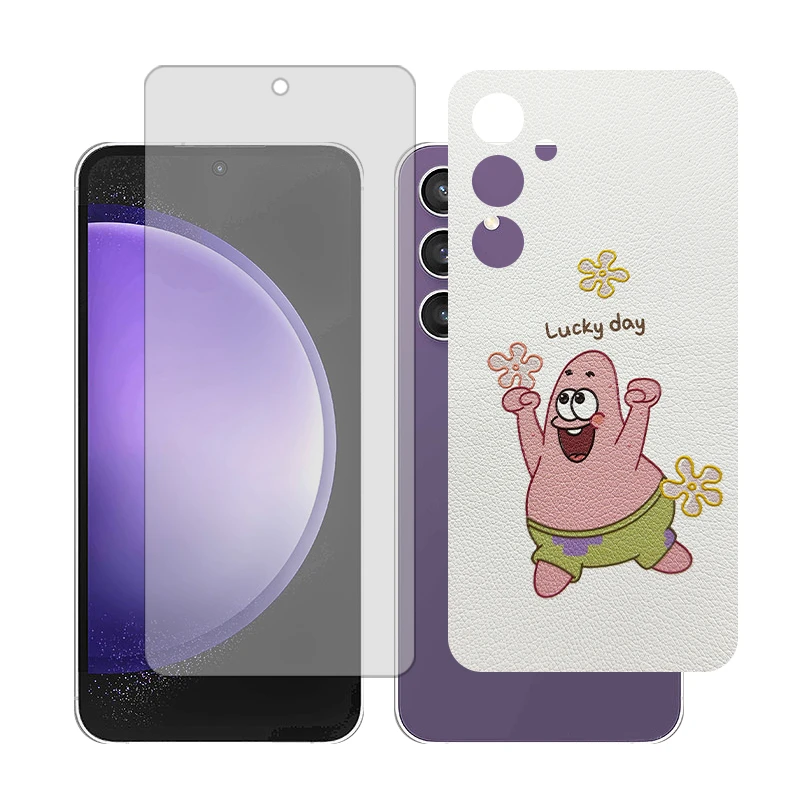 محافظ صفحه نمایش شفاف گلس مدل together مناسب برای گوشی موبایل سامسونگ Galaxy S23 FE به همراه برچسب پوششی پشت گوشی  